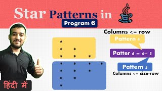 Star Pattern Program in Java - 6 | Coding Wallah