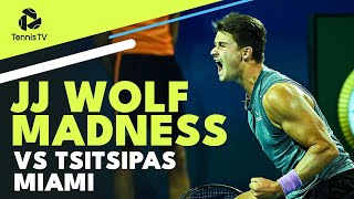 JJ Wolf Crazy Tennis vs Tsitsipas! | Miami 2022 Highlights