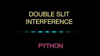 Double Slit Intensity Pattern with Python