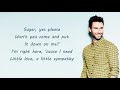 Maroon 5 - Sugar | Lyrics Songs
