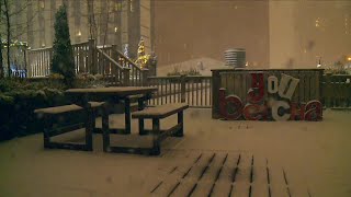 Time Lapse: Snow Falls On WCCO Rooftop Overnight