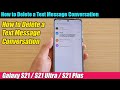 Galaxy S21/Ultra/Plus: How to Delete a Text Message Conversation