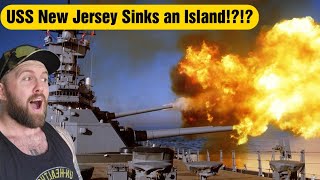 The Fat Electrician Reviews: Battleship New Jersey sinking an island (Iowa Class Battleship)
