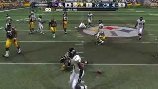 NFL 2014 SNF Week 9 - Baltimore Ravens vs Pittsburgh Steelers - 1st Half - Madden 15 PS4 - HD