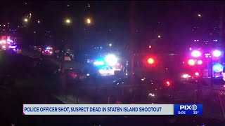 Officer wounded as police shoot and kill knife-wielding man in Staten Island