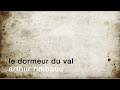 La minute de poésie : Le dormeur du val  [Arthur Rimbaud]