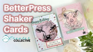 BetterPress Shaker Cards with Justine's Farm BetterPress Collection from Spellbinders