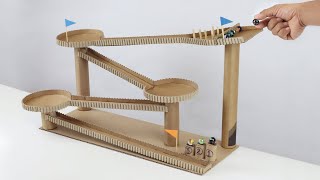 DIY Marble Run Machine From Cardboard