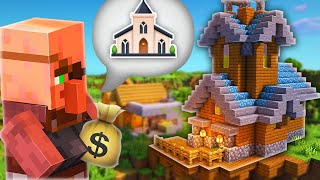 👷🛠️ Los ALDEANOS *ME CONTRATAN* para que les MEJORE la IGLESIA de su POBLADO (en MINECRAFT)