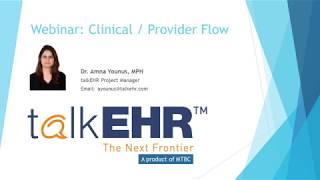 talkEHR – Provider’s Workflow