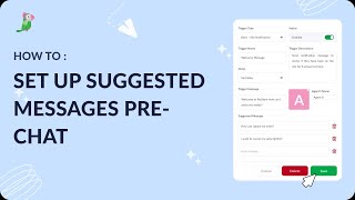 Setting up suggested messages pre chat
