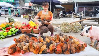 Harvesting Chicken Goes To Market Sell, Clean up garden - Plant beans from seeds