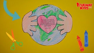 For God so loved the world - John 3:16 Bible craft for kids