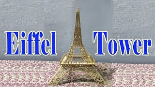 How to make 3D Eiffel Tower model with toothpick sticks || AA Crafts || AA Studio || Ahsan Ali