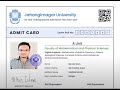 JU Admission | How To Download Admit Card Step By Step | 2020-21
