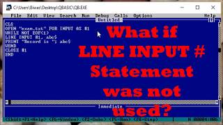 LINE INPUT # Statement in QBasic - Video Tutorial