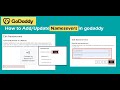 How to Change GoDaddy Nameserver | GoDaddy Nameserver Add/Update