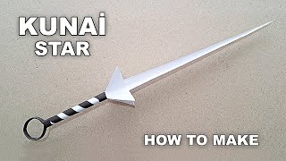 DIY - A4 KAĞITTAN YILDIZ KUNAİ YAPIMI - ( How To Make a Paper Kunai )