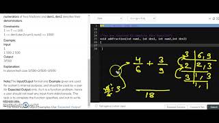 Add two fractions | Competitive Programming | geeksforgeeks | Basic math | Leetcode