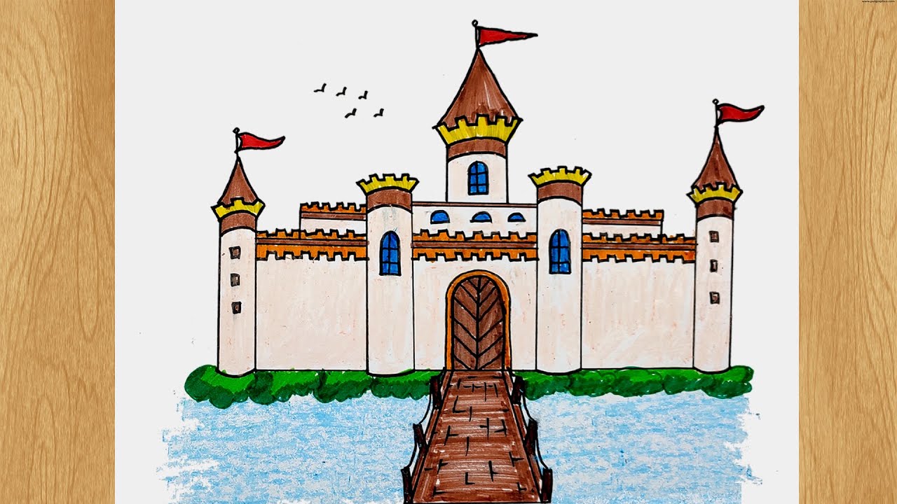 Draw A Castle I Easy Castle Drawing Tutorial - YouTube