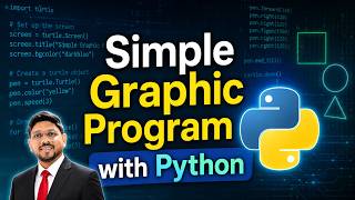 Simple Graphic Program with Python | Beginner Turtle Graphics Tutorial