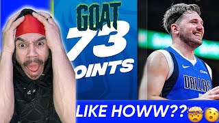 Reacting to EVERY POINT From Luka Doncic's INSANE 73-PT *OMG*