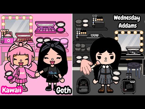 Chica Gótica Convertida En Actriz De Wednesday Addams Toca Historia De Vida Toca Boca