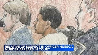Relative of suspect in Officer Luis Huesca's murder tried to dispose of service weapon: prosecutors