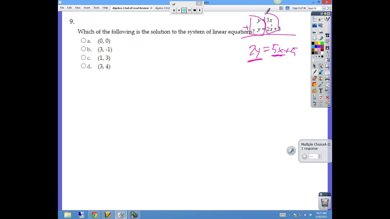 Algebra 1 Final Review Part 1 - YouTube