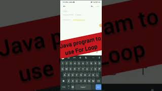 For Loop program in Java| Loop part 3 |#java#loops#loop#forloop#programming