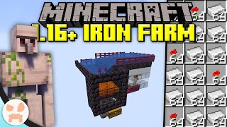 Minecraft 1.16+ IRON FARM TUTORIAL! | Efficient, Easy, Compact