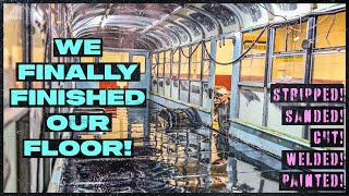 From School Bus to Skoolie! - The entire floor removal process for our Skoolie build 🚌