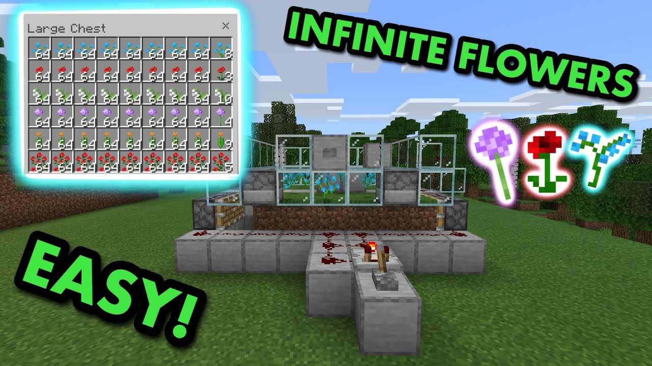 Minecraft Flower Farm Automatic Flower Farm Minecraft Tutorial Super