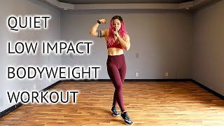 30 Minute QUIET Low Impact Bodyweight Workout | At Home Full Body Burn!