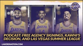 Lakers Podcast: Lakers Free Agency Singings, Kawhi's Decision, & Las Vegas Summer League