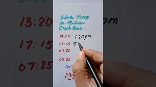 Converting Time To 12 Hour Time Mathmarrow Math Shorts