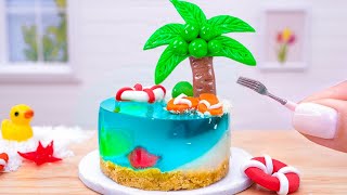 Yummy Miniature Jelly Decorating Idea for Summer 🍉 Coolest Miniature Ocean Jello Cake Recipe