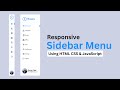How To Make Sidebar Menu Using HTML CSS And JavaScript On Website | Responsive Side Navigation Menu