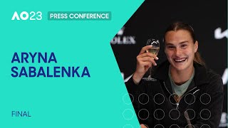 Aryna Sabalenka Press Conference | Australian Open 2023 Final
