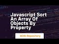 javascript sort an array of objects by property