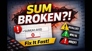 Why Excel SUM Formula Isn’t Working — 7 Hidden Errors & Fixes