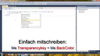 Visual Basic 2010 Tutorial #2 - Transparente Form