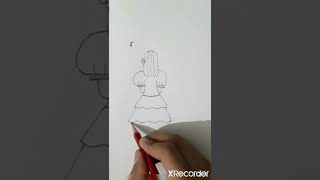 Girl drawing easy girl drawing  #shorts #girldrawing #drawing