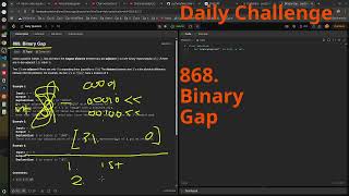 Leetcode Daily Challenge 868. Binary Gap #python #dsa