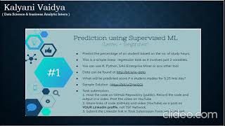 Prediction using Supervised machine Learning Task-1