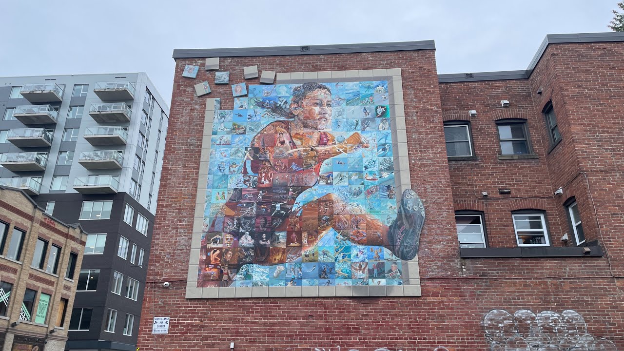 Canada Travel Walking Tour Quebec Sherbrooke Murals Youtube