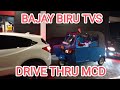 DRIVE THRU DI MCD NAIK TVS KING ZS, BAJAY BIRU