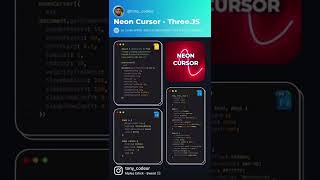 Neon cursor - Three.js - animation css