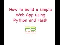 Develop WebApp With Python And Flask - Getting Started Develop WebApp With Python And Flask - Getting Started