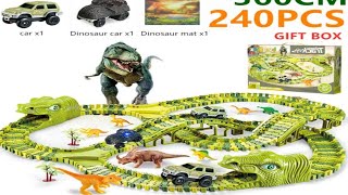 Hot Railway Magic Track Toy dinosaurs track Flexible Racing car with dinosa